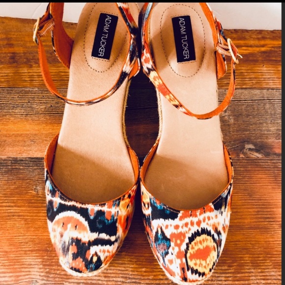 Adam Tucker Shoes - NWOB Adam Tucker Floral Print Wedge Heel